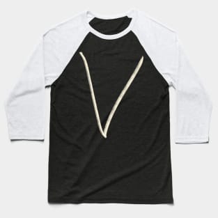 Hand Drawn Letter V Baseball T-Shirt